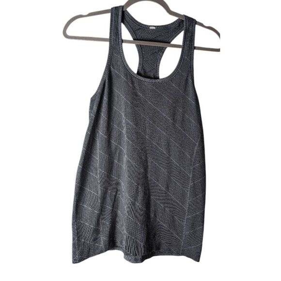 LULULEMON ATHLETICA Swiftly Tech Racerback Tank in Heathered Slate Size 8 - Picture 3 of 4